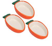 AB Tools 3Pk Small Animals Pet Carrot Shaped Bowls For Nibbles Food 5.3"