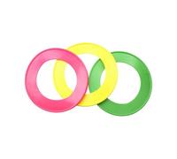 AB Tools 3Pk Small Assorted Colour Hoop La Interactive Dog Throw & Fetch Toy 15Cm