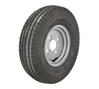AB Tools 4.00 x 8 100mm PCD 6 PLY Trailer Tyre Wheel Rim 4 Stud Tubeless 70N TRSP22