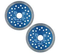 AB Tools 4-1/2In Dry And Wet Turbo Cutting Disc For Porcelain Ceramic Granite Marble 2Pk