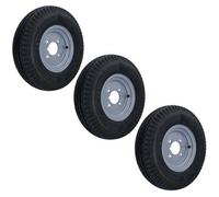AB Tools 4.80 X 8 / 400 X 8 Inch Trailer Wheel + Tyre 4 Stud 4" Pcd 4 Ply 265Kg Max Load 3Pk