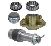 AB Tools 4 Inch Pcd Trailer Trolley Wheel Hubs + Bearings With Weld On Stub Axle 1Pk