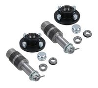 AB Tools 4 Inch PCD Trailer Wheel Hubs + Bearings With Weld On Extended Stub Axle 2pk