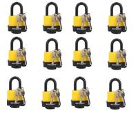 AB Tools 4 Keyed Alike 40mm Water Resistant Waterproof Padlocks 12 Locks 24 Keys Security