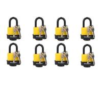 AB Tools 4 Keyed Alike 40mm Water Resistant Waterproof Padlocks 8 Locks 16 Keys Security