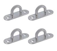 AB Tools 4 Pack 6mm Pad Eye Plate Tie Down Anchor Ring Stainless Steel A2
