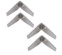 AB Tools 4 Pack Angle Bracket 90 Degree Brace Marine Stainless Steel 80mm x 50mm