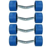 AB Tools 4 Pack Cranked Boat Roller Wing Bracket & Non Marking Rollers Dumbbell Trailer