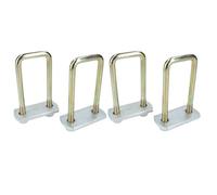 AB Tools 4 Pack M10 40mm X 110mm U-Bolt N-Bolt With Plates & Nuts High Tensile