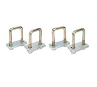 AB Tools 4 Pack M10 40mm X 70mm U-Bolt N-Bolt With Plates & Nuts High Tensile