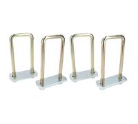 AB Tools 4 Pack M10 50mm X 130mm U-Bolt N-Bolt With Plates & Nuts High Tensile