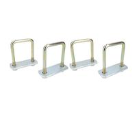 AB Tools 4 Pack M10 60mm X 90mm U-Bolt N-Bolt With Plates & Nuts High Tensile