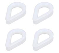 AB Tools 4 Pack White Nylon Rope Splice Thimble 14mm Rope Spliced Boat Sailing Thimbles