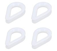 AB Tools 4 PACK White Nylon Rope Splice Thimble 6mm Rope Spliced Boat Sailing Thimbles