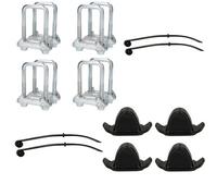 AB Tools 4 Single Parabolic Leaf Spring Bump Stop And U Bolts / Plates For Ifor Williams