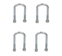AB Tools 4 Single Parabolic Leaf Spring High Tensile U Bolt Nuts For Ifor Williams Trailers