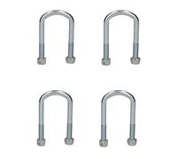 AB Tools 4 Single Parabolic Leaf Spring High Tensile U Bolt Nuts for Ifor Williams Trailers