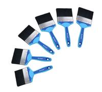 AB Tools 4" Synthetic Paint Brush Painting + Decorating Brushes Soft Grip Handle 6 Pack