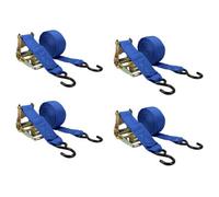 AB Tools 4 Trailer Car Recovery Trailer Ratchet Lashing Tie Down Strap 750Kgs 30Ft X 50mm