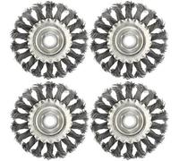 AB Tools 4 X Flat Twist Knot Wire Wheel Brush 100mm M14 X 2 Deburring Angle Grinder