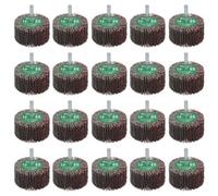 AB Tools 40 Grit 60mm Flap Wheel Disc Abrasive Sanding Pads For Drills 6mm Shank 20Pc