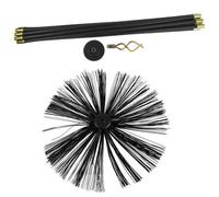AB Tools 400mm Chimney Sweeping Brush & 9M Drain Rod Plunger Worm Screw