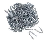 AB Tools 40mm Galvanised U Nails Heavy Duty Staples For Wires Fencing Mesh Netting 140Pc