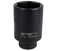 AB Tools 40mm Metric 1/2" Drive Deep Rear Hub Axle Nut Socket 6 Sided Single-Hex