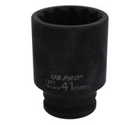 AB Tools 41mm 1/2In Drive Thin Walled Metric Impact Hub Nut Socket 12 Sided Deep