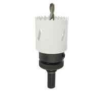 AB Tools 44mm Hss Hole Saw Holesaw Bi-Metal Blade Cutter Drill And Drill Adaptor Arbor