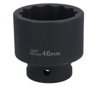 AB Tools 46mm 3/4In Drive Metric Shallow Impact Hub Wheel Nut Socket 12 Sided Bi-Hex