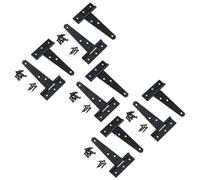 AB Tools 4In / 102mm Heavy Duty T Tee Hinges For Shed + Garden Gates Black Finish 10Pc