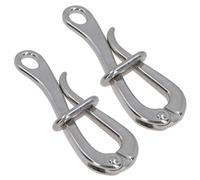 AB Tools 4In Marine Pelican Hook + Eye Quick Release Link Stainless Steel Guard Rail 2Pc