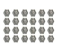 AB Tools 4mm Simplex Wire Rope / Cable Clamp Grips 24 Pack Zinc Plated