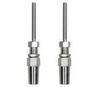 AB Tools 4mm Wire Cable Rope Rigging Stud Terminal Swageless Diy Fitting Stainless 2Pk