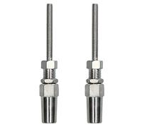 AB Tools 4mm Wire Cable Rope Rigging Stud Terminal Swageless DIY Fitting Stainless 2PK