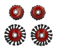 AB Tools 4Pc Cup Bevel Wire Twist Brush Rust Paint Removal For 4-1/2" 115mm Grinders