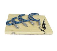 AB Tools 4pc Micrometer External Adjustable Metric Micrometer Carbide Anvils 0-100mm