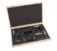 AB Tools 4Pc Micrometer External Adjustable Metric Micrometer Carbide Anvils 0 - 100mm