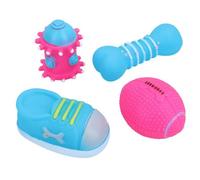 AB Tools 4Pc Small Bite Puppy Selection Vinyl Small Dog Toys With Squeak Dog Gift Home