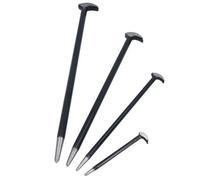 AB Tools 4Pc Solid Steel Heel And Toe Pry Bar Crow Bar Wrecking Knuckle Set 6" - 20"