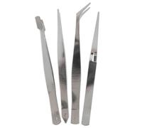 AB Tools 4Pc Tweezer Set Self Locking Craft / Hobby Model Making Stamp Steel Te818