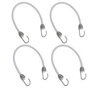 AB Tools 4Pk 20" Bungee Rope With Stainless Steel Hooks Cords Shock Elastic Marine Boat