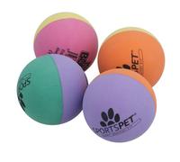 AB Tools 4Pk 4.5Cm Tough Mini High Bounce Non Toxic Rubber Balls For Cats Puppy Dogs