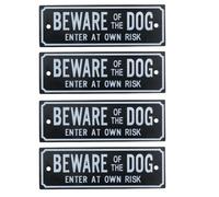 AB Tools 4Pk Beware Of The Dog Enter At Own Risk Home Gate Dog Warning Sign