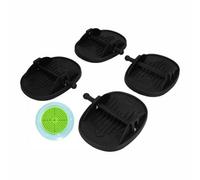 AB Tools 4Pk Caravan Jack Pads Corner Steady Feet & Easy Read Bulls Eye Spirit Level