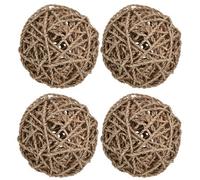 AB Tools 4Pk Large Small Animal Rabbit Guinea Pig Sea Grass Fun Ball Activity Toy Gift