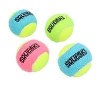 AB Tools 4pk Mini Interactive Squeaky Tennis Balls Puppy Dog Chuck Fetch Play Time- 4cm