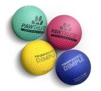 AB Tools 4Pk Pawthlete Dimple Tough Bounce Non Toxic Rubber Balls For Dog Pet Play