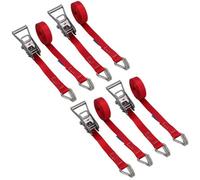 AB Tools 4Pk Ratchet Strap Stainless Steel Boat Trailer 3.7M 25mm Marine Grade Claw Hook